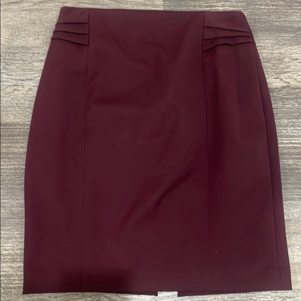 Express Maroon Pencil Skirt